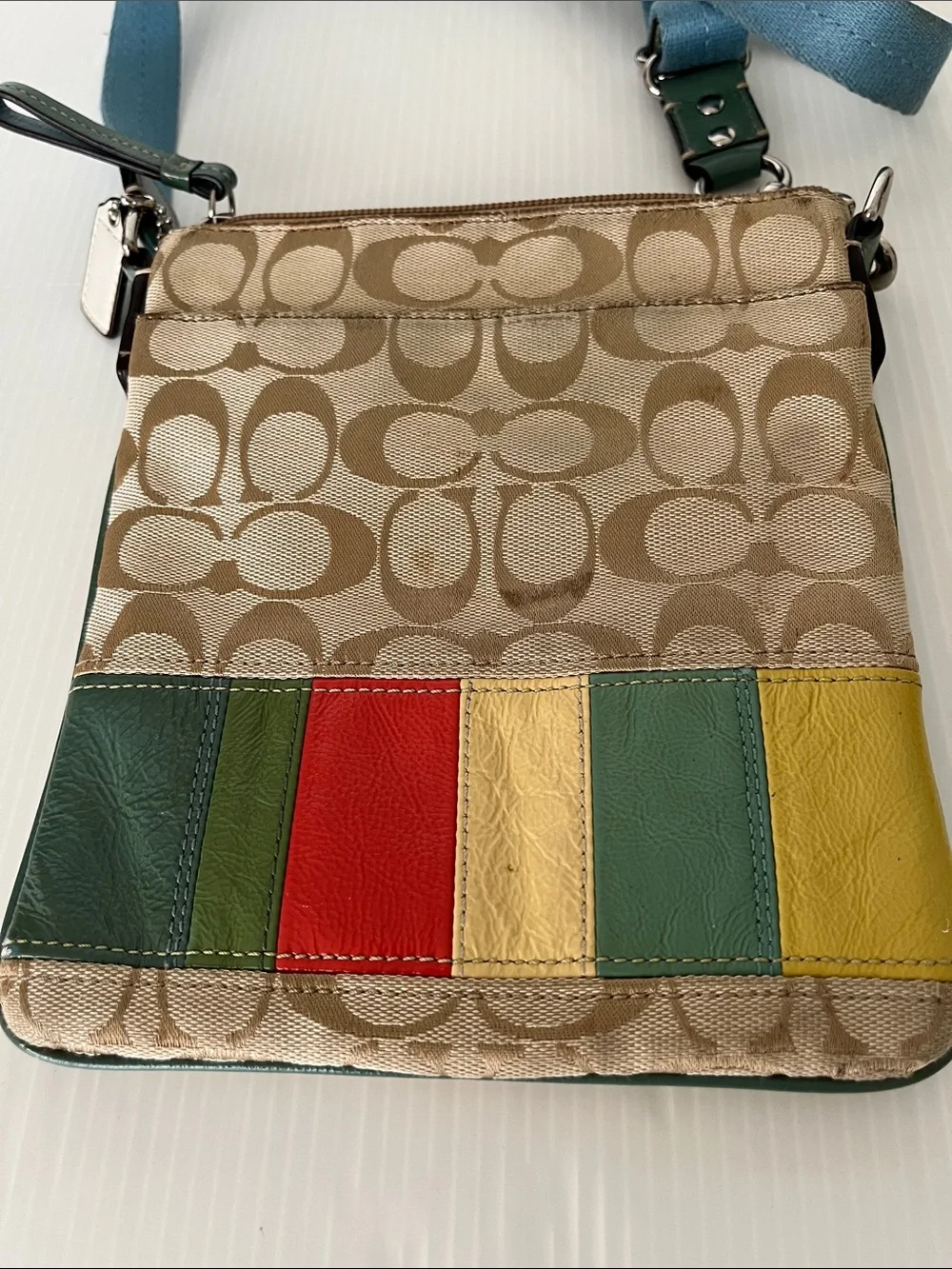 Women/Kids Vintage Coach Signature C Print Crossbody Bag